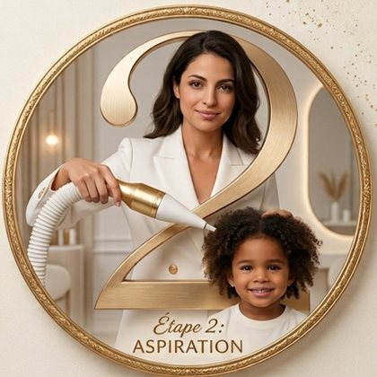 Étape 2 : aspiration ciblée des poux