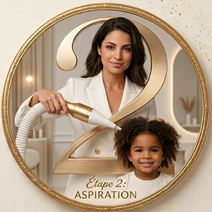 Étape 2 : aspiration ciblée des poux