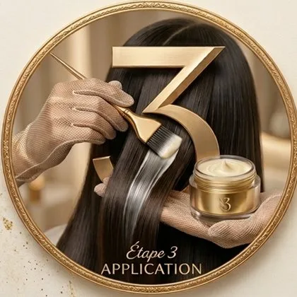 Étape 3 : application d'une lotion capillaire